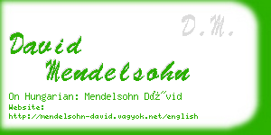 david mendelsohn business card
